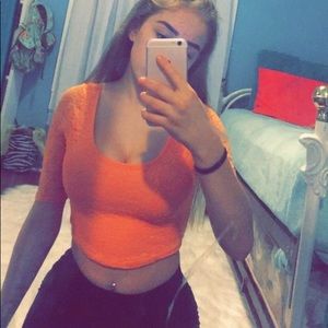 Tangerine crop top